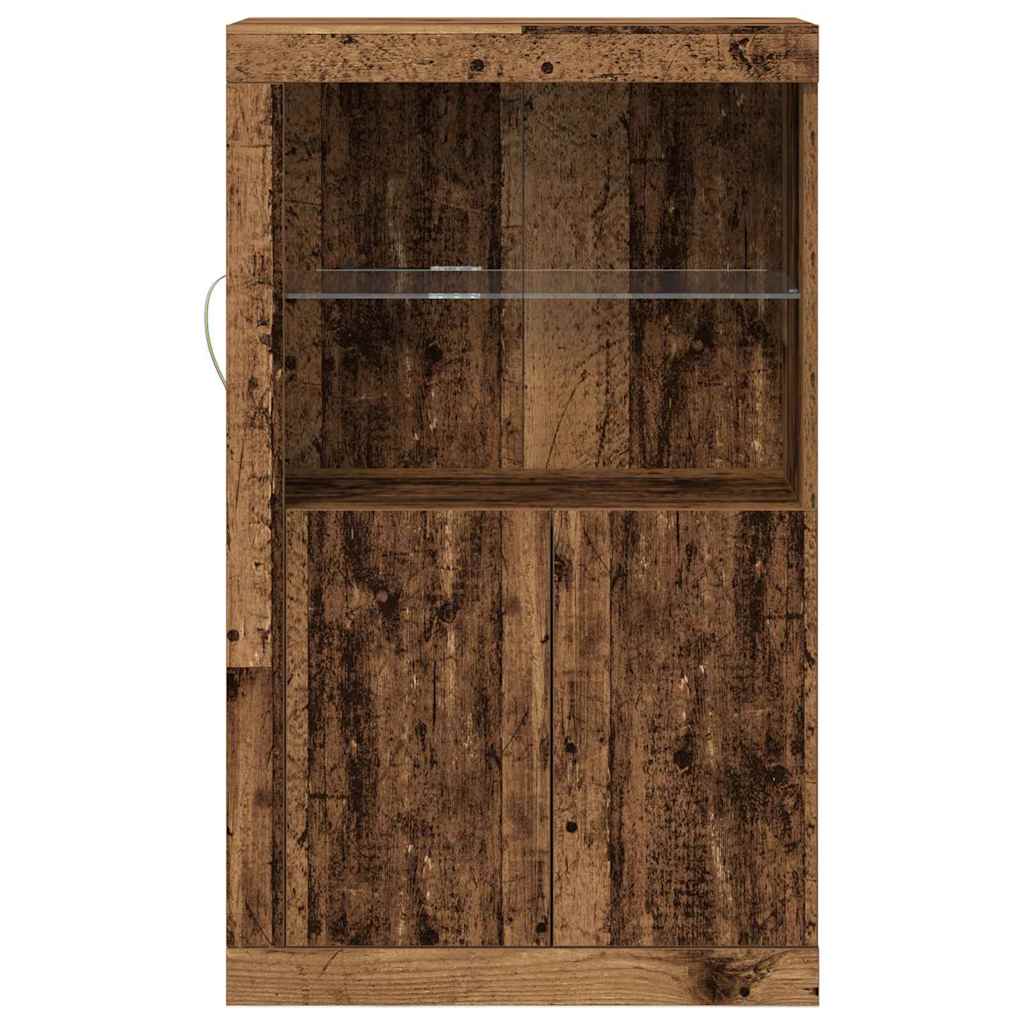 LED Sideboard Old Wood 60.5 x 37 x 100 cm Engineered Wood
