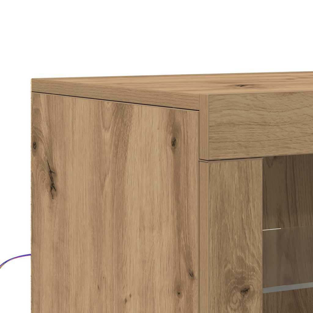 LED Sideboard Artisan Oak 60.5 x 37 x 100 cm Engineered Wood