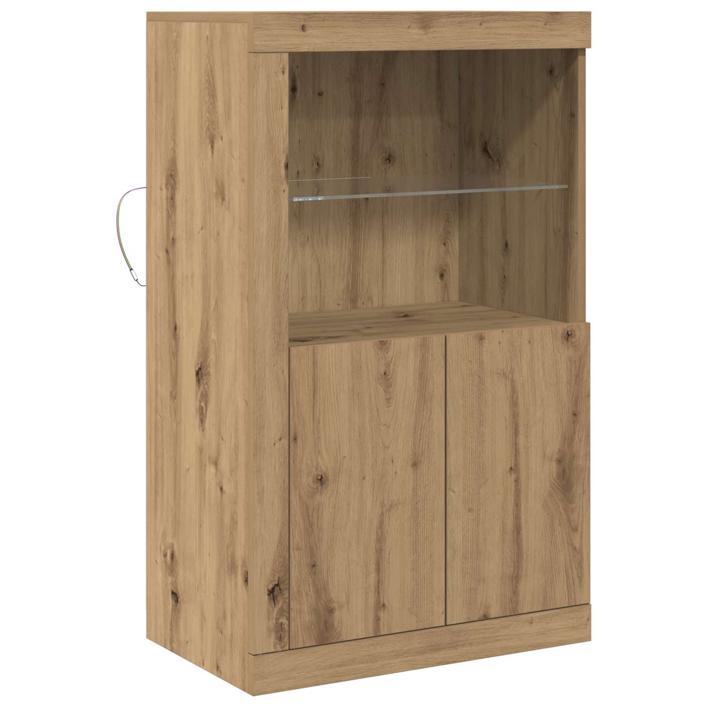 LED Sideboard Artisan Oak 60.5 x 37 x 100 cm Engineered Wood