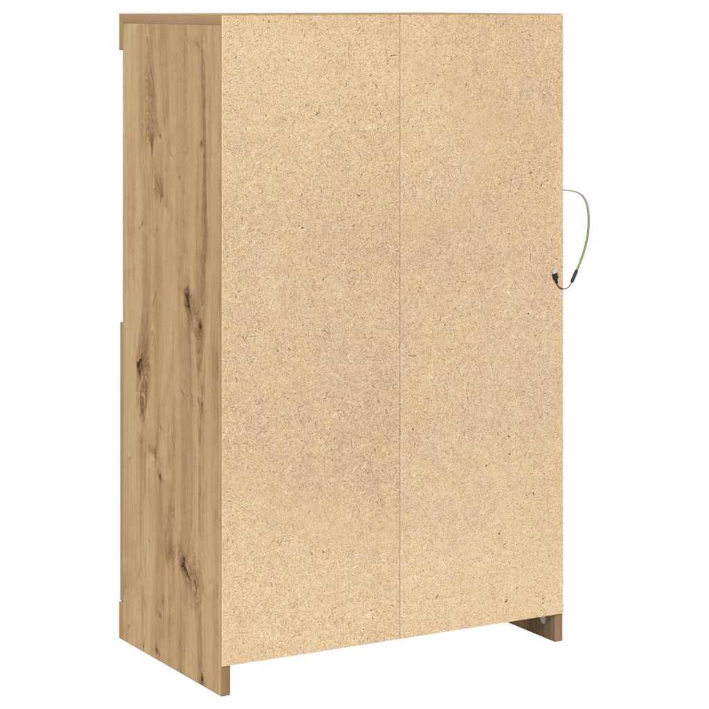 LED Sideboard Artisan Oak 60.5 x 37 x 100 cm Engineered Wood