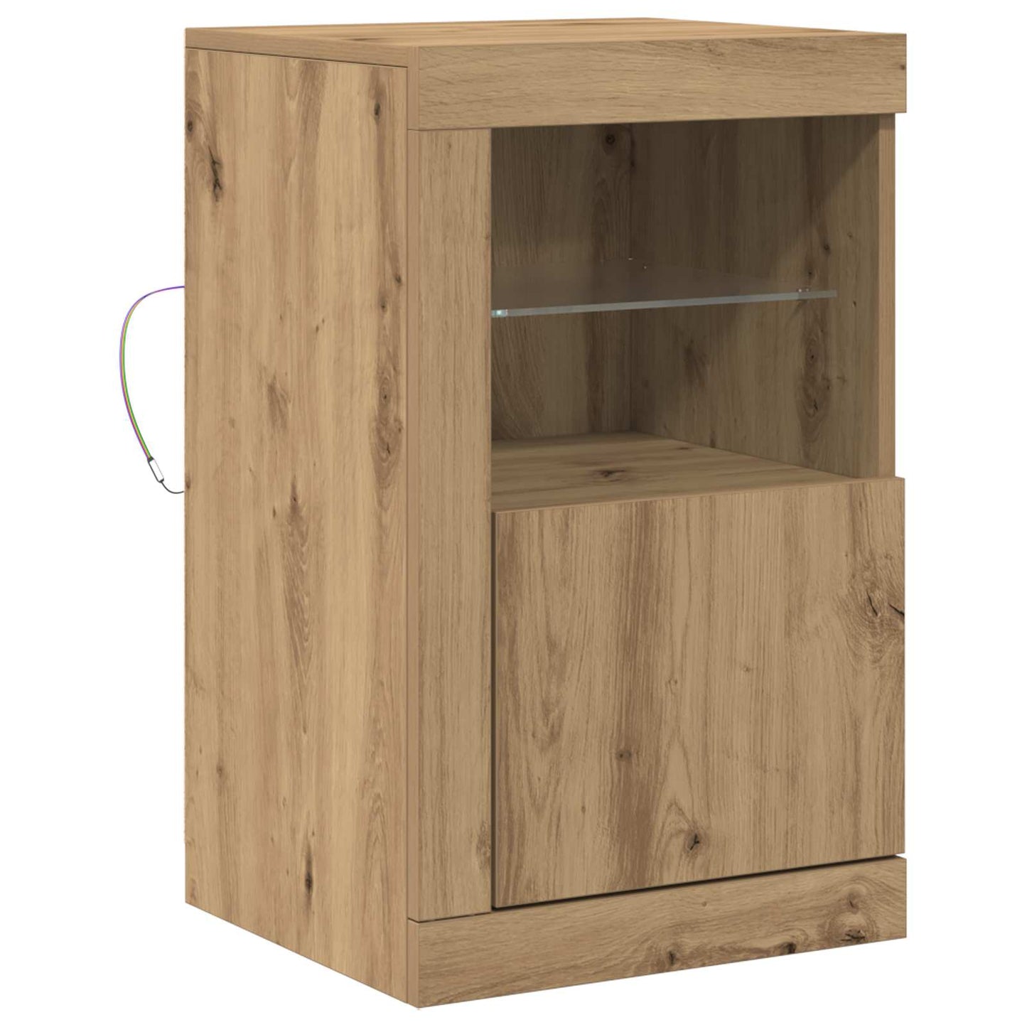 LED Sideboard Artisan Oak 41 x 37 x 67 cm Engineered Wood