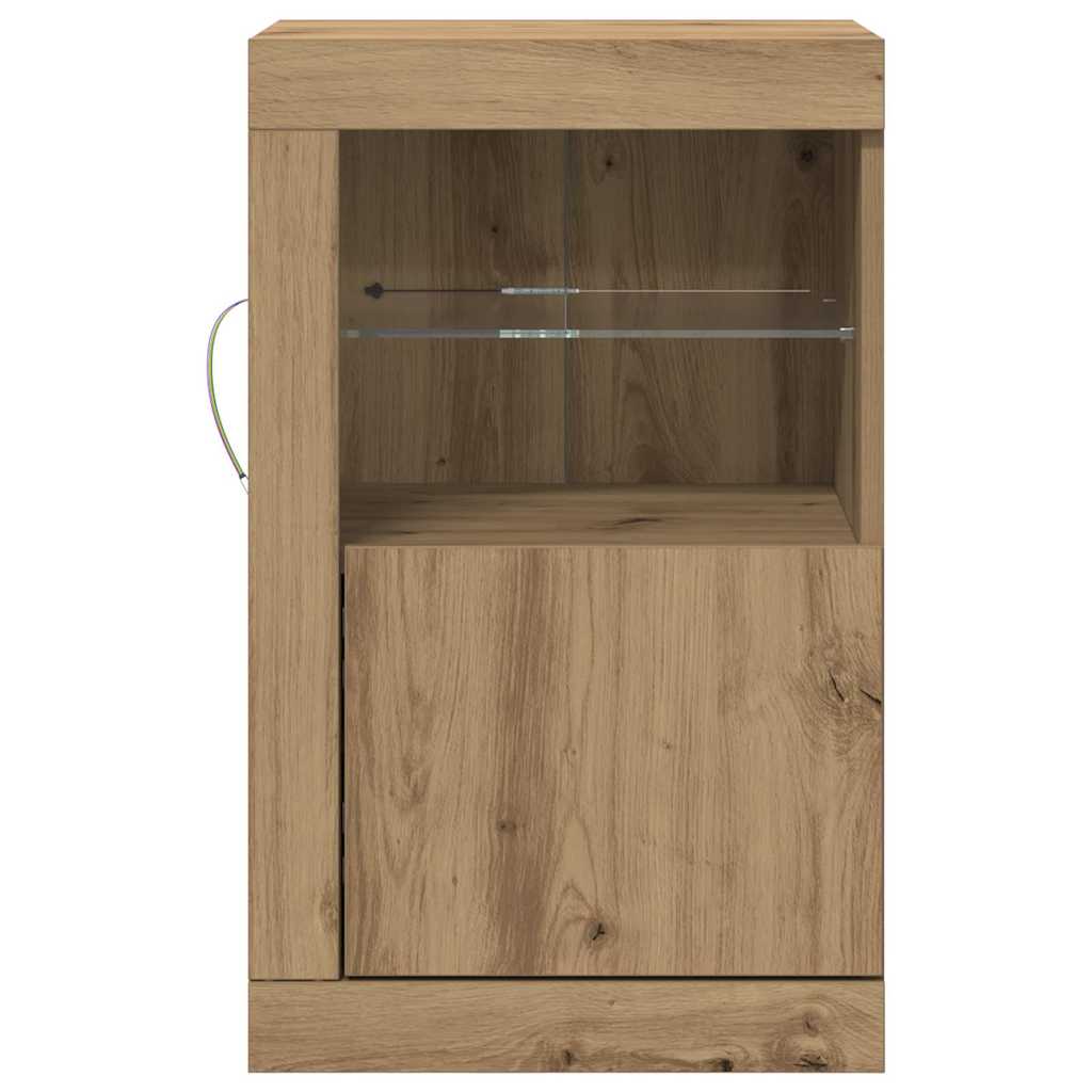 LED Sideboard Artisan Oak 41 x 37 x 67 cm Engineered Wood
