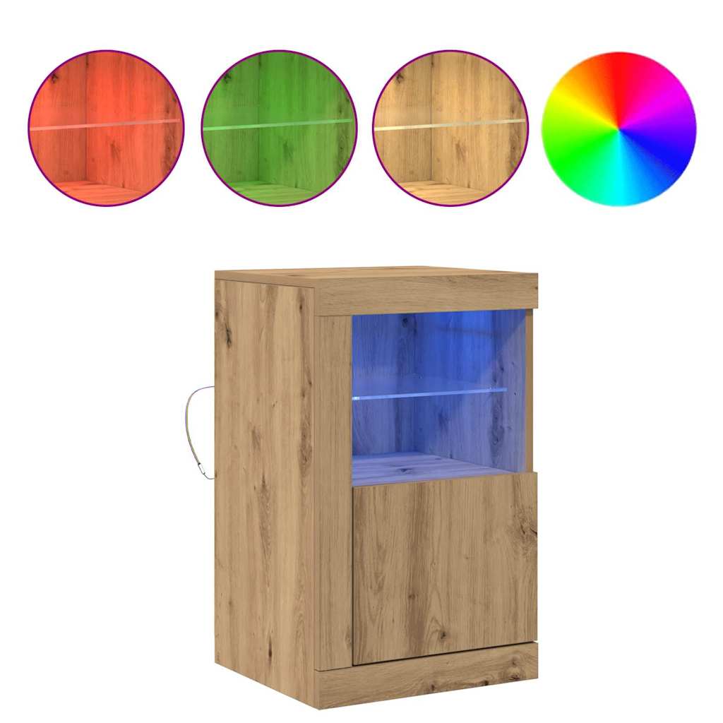 LED Sideboard 2 pcs Artisan Oak 41 x 37 x 67 cm Engineered Wood