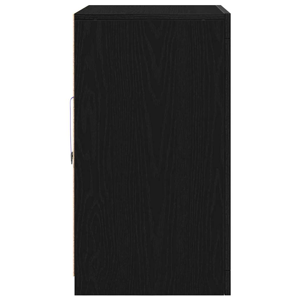 LED Sideboard Black Oak 41 x 37 x 67 cm Engineered Wood
