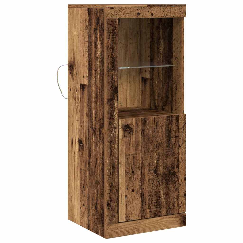 LED Sideboard Brown 41 x 37 x 100 cm Engineered Wood