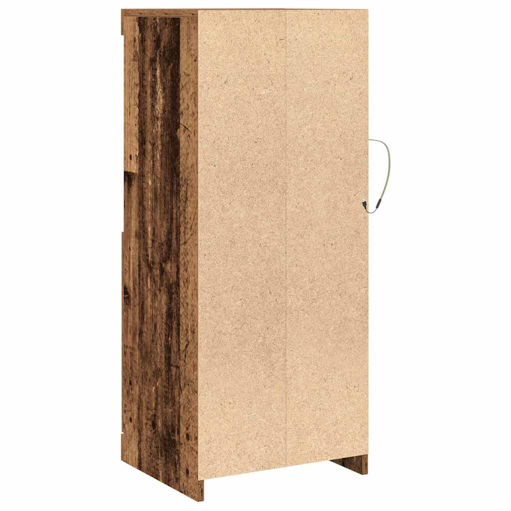 LED Sideboard Brown 41 x 37 x 100 cm Engineered Wood