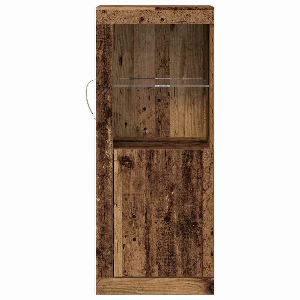 LED Sideboard Brown 41 x 37 x 100 cm Engineered Wood