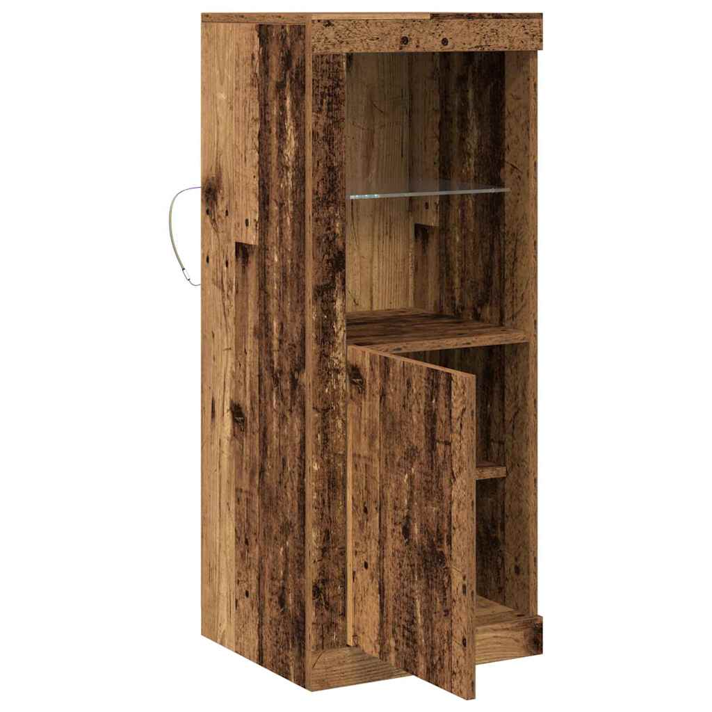 LED Sideboard Brown 41 x 37 x 100 cm Engineered Wood