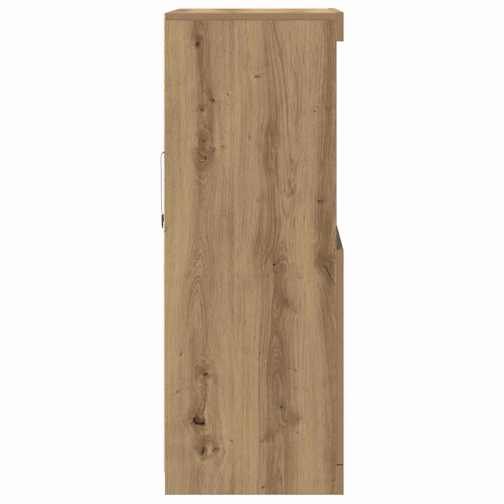 LED Sideboard Brown 60 x 37 x 100 cm Engineered Wood