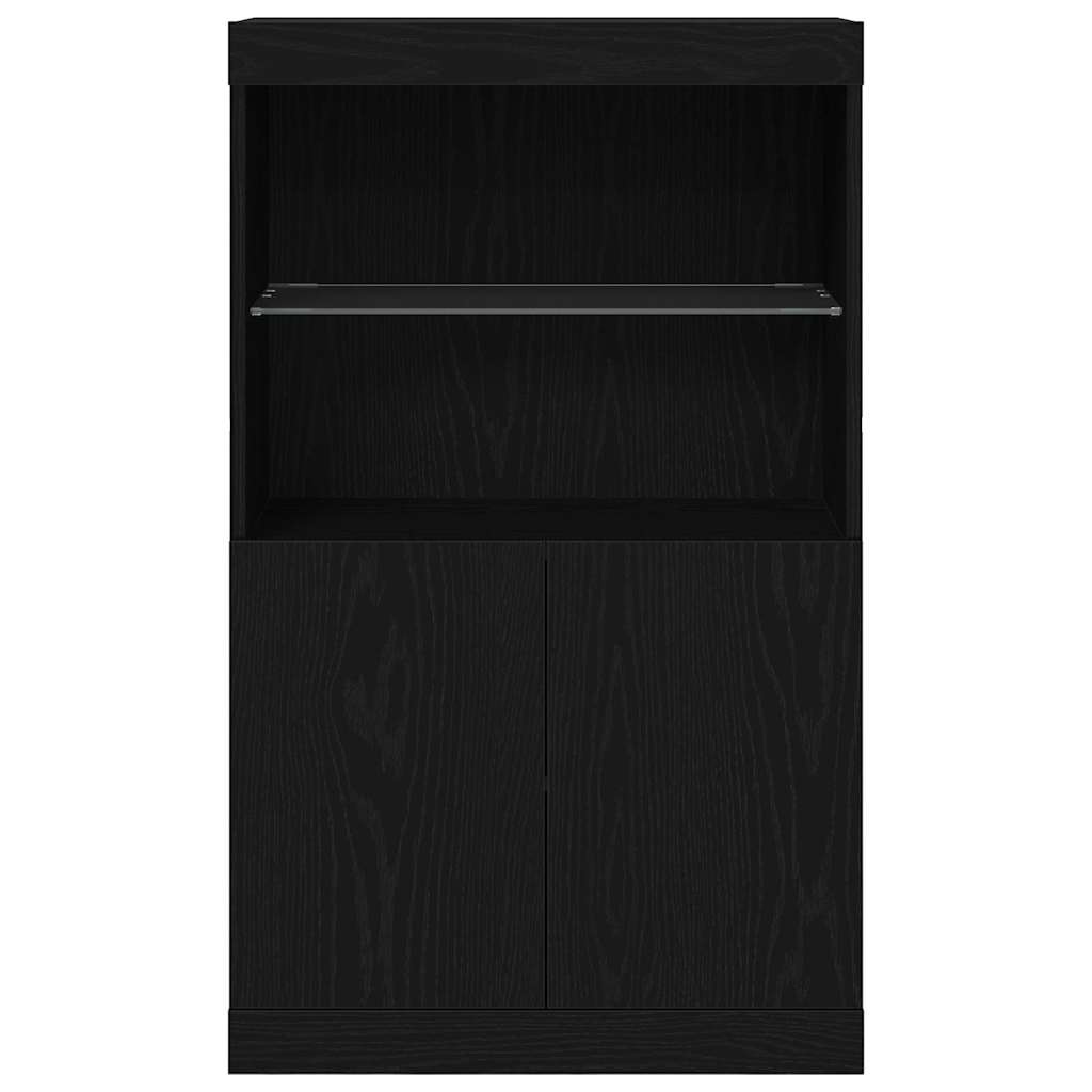 LED Sideboard Black 60 x 37 x 100 cm Engineered Wood