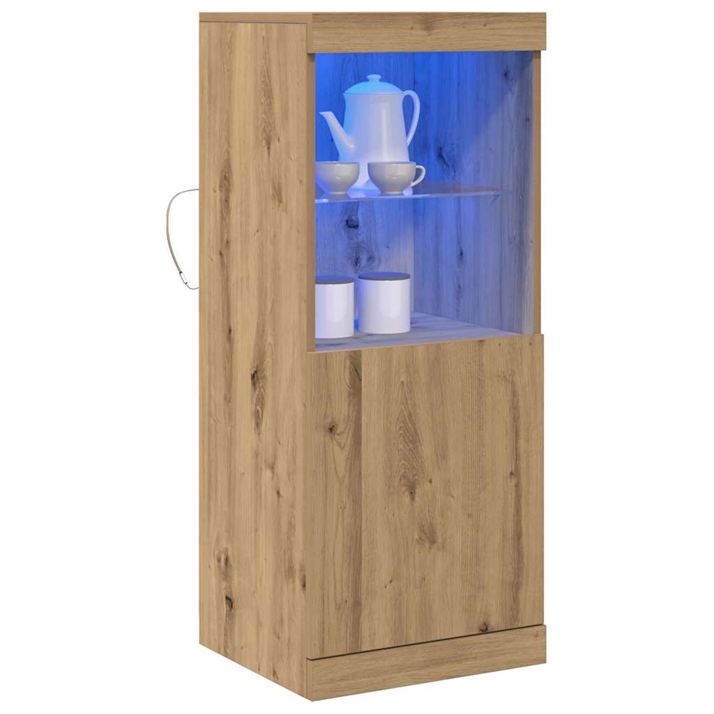 LED Sideboard Artisan Oak 41 x 37 x 100 cm Engineered Wood