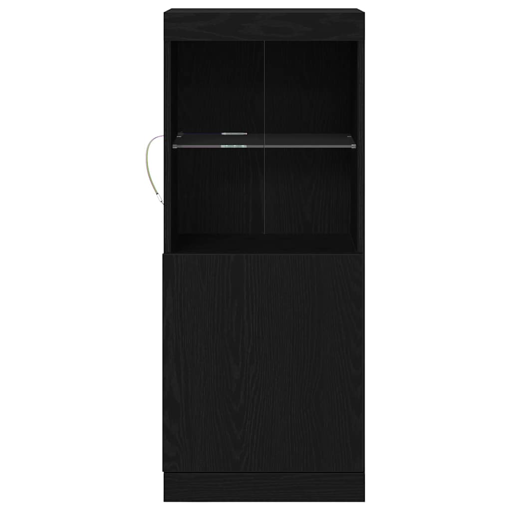 LED Sideboard Black Oak 41 x 37 x 100 cm Engineered Wood