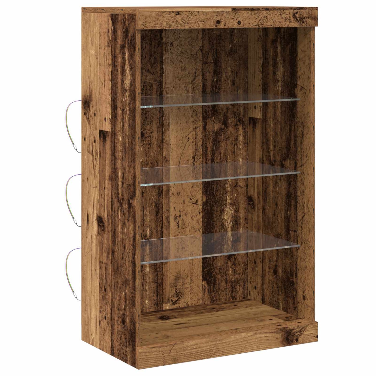 LED Sideboard Old Wood 60.5 x 37 x 100 cm Engineered Wood