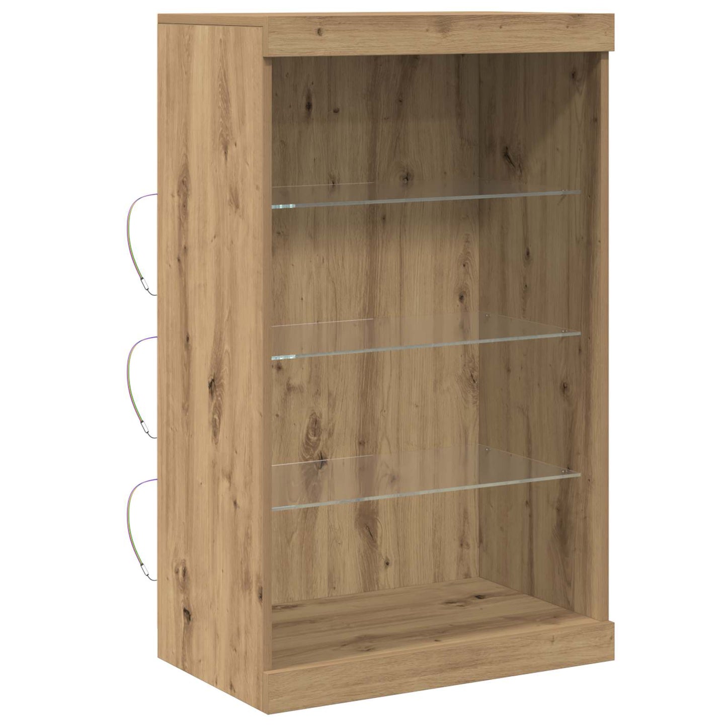 LED Sideboard Artisan Oak 60.5 x 37 x 100 cm Engineered Wood