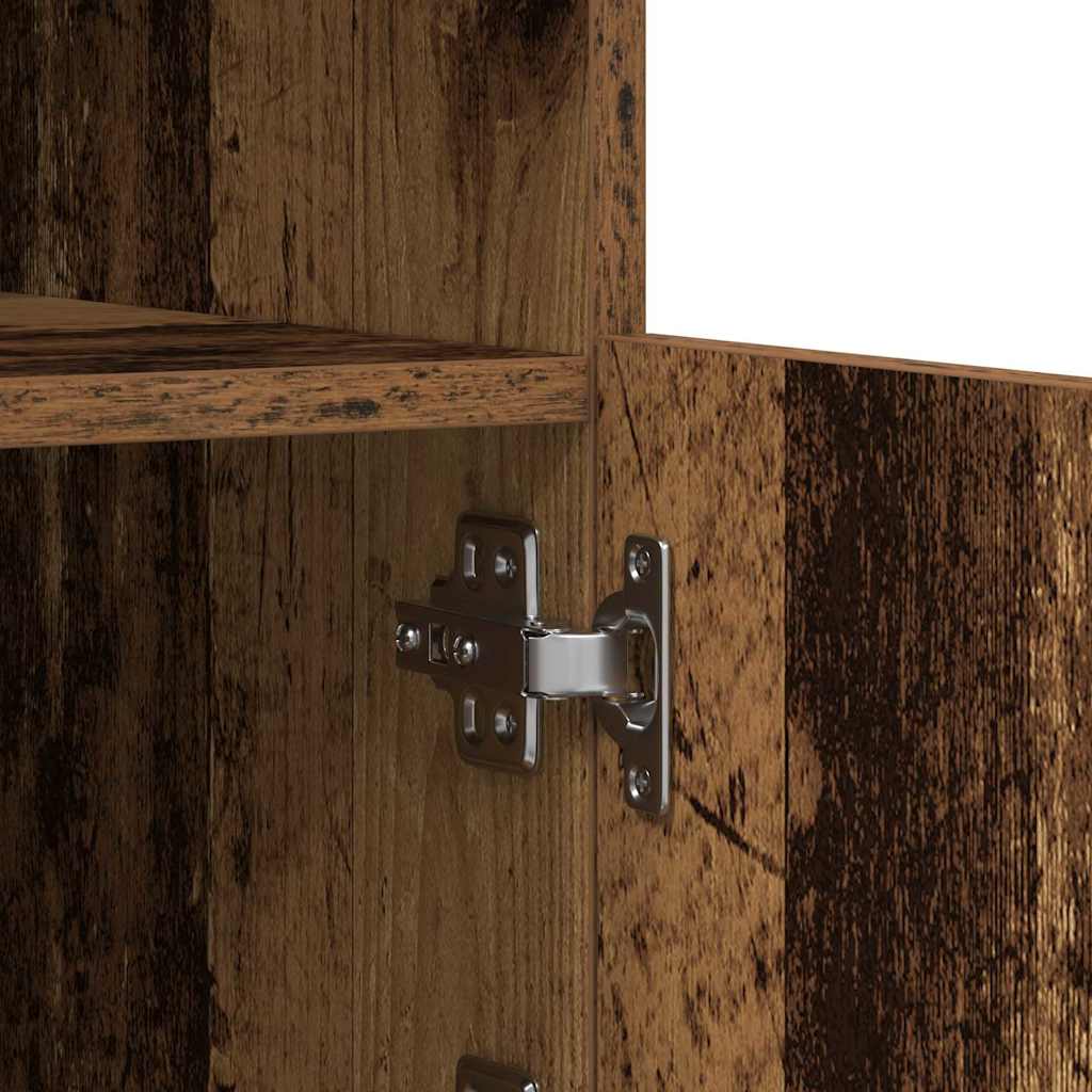 LED Sideboard Old Wood 41 x 37 x 67 cm Engineered Wood