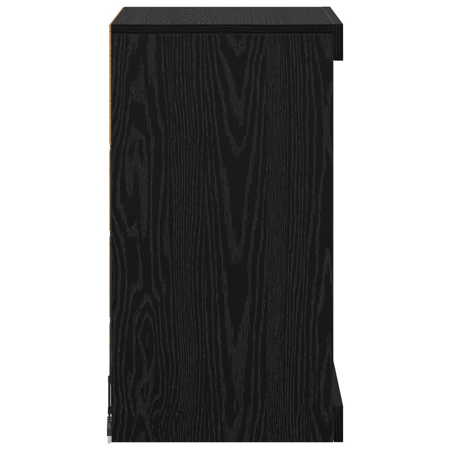 LED Sideboard Black Oak 41 x 37 x 67 cm Engineered Wood