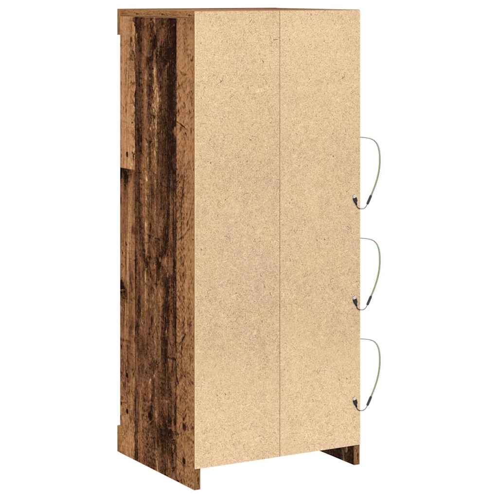 LED Sideboard Old Wood 41 x 37 x 100 cm Engineered Wood