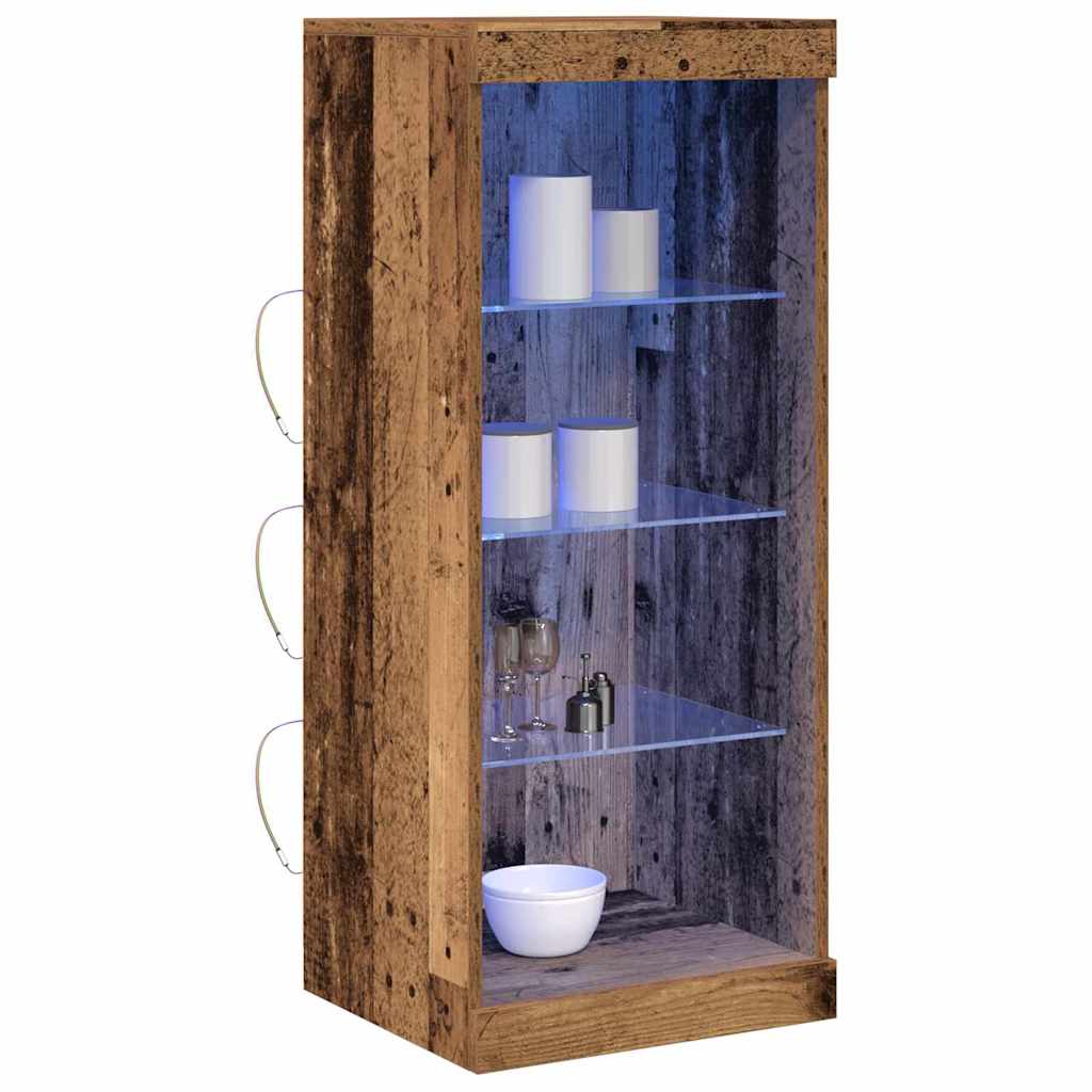 LED Sideboard Old Wood 41 x 37 x 100 cm Engineered Wood
