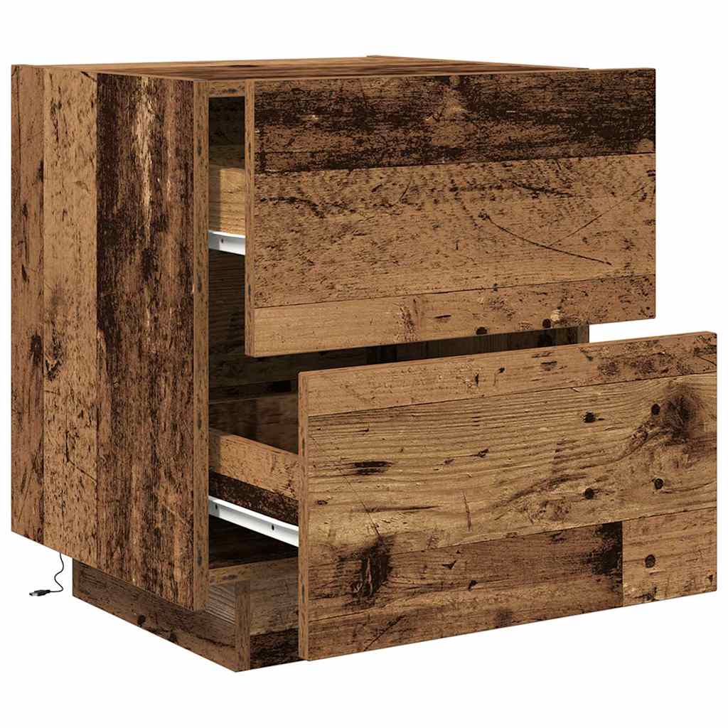 Bedside Cabinet Old Wood 45 x 40 x 55 cm Engineered Wood