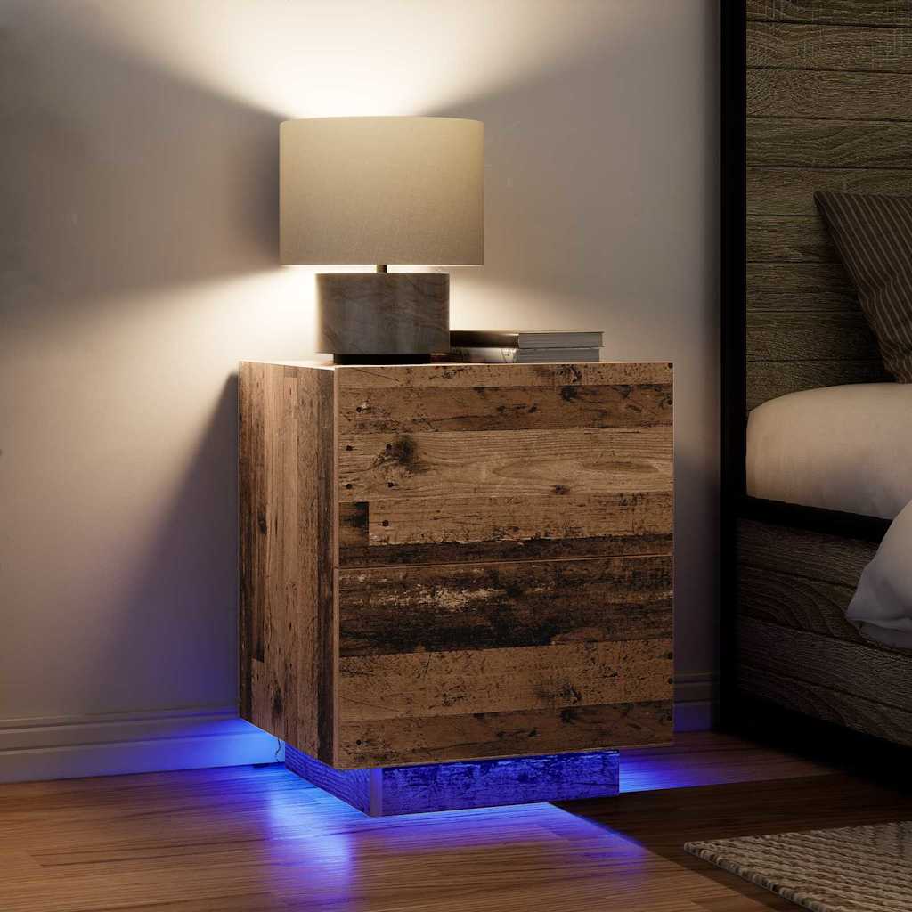 Bedside Cabinet 2 pcs Old Wood 45 x 40 x 55 cm Engineered Wood