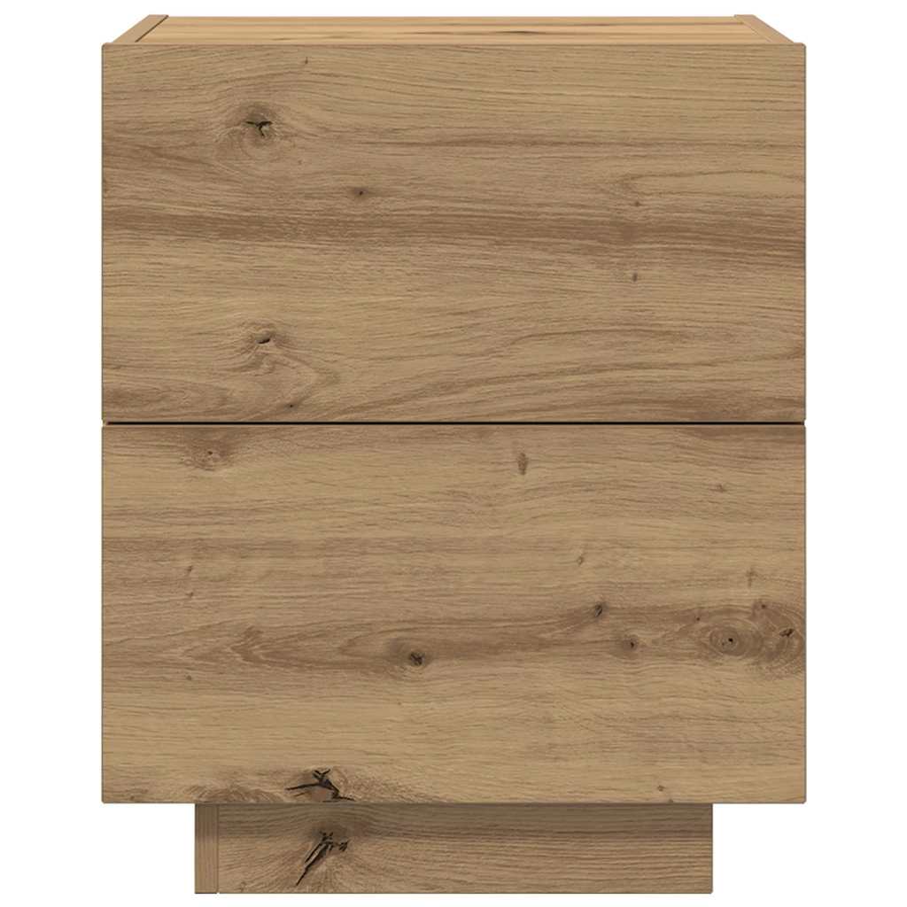 Bedside Cabinet with Drawer 2 pcs Artisan Oak 45 x 40 x 55 cm