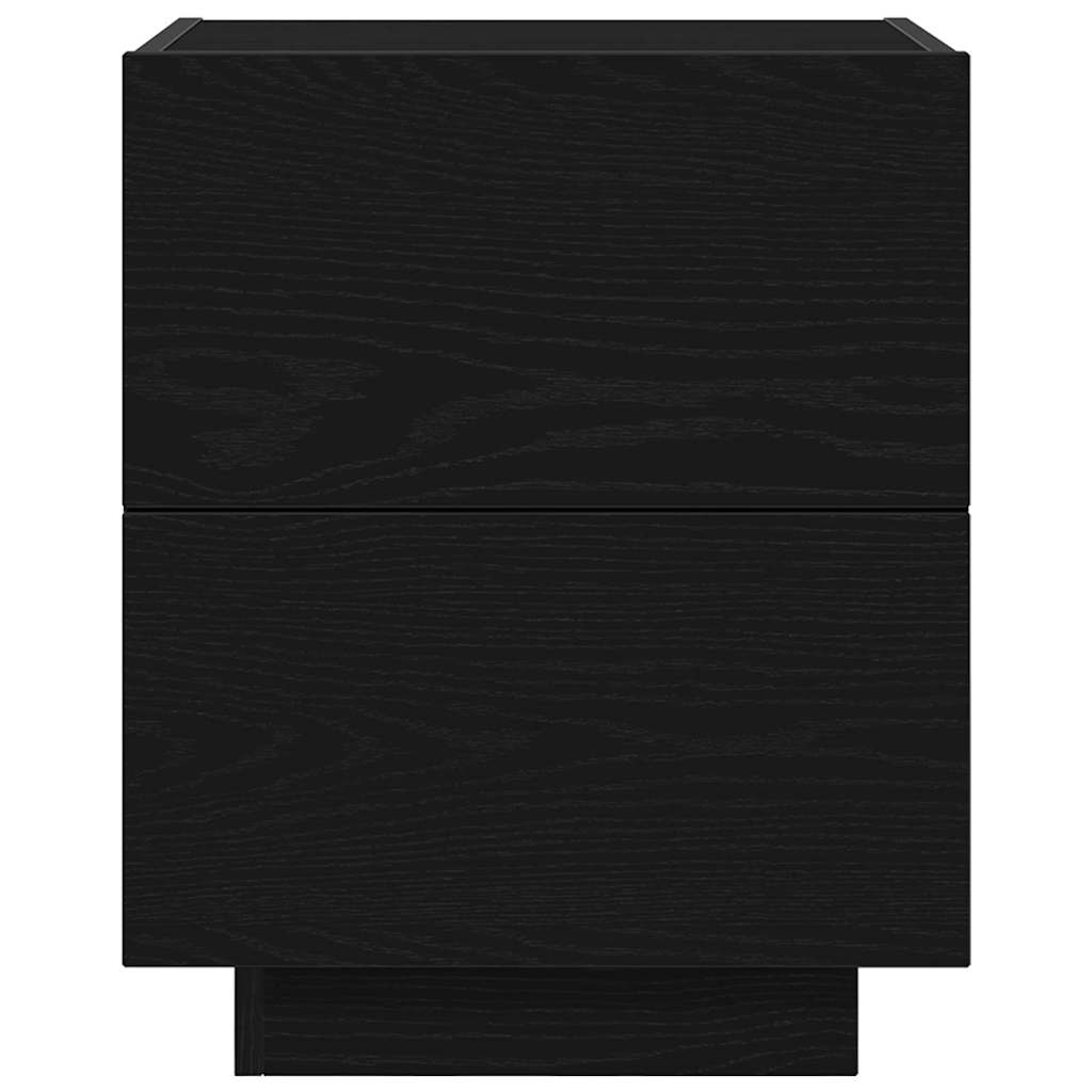 Bedside Cabinet 2 pcs Black Oak 45 x 40 x 55 cm Engineered Wood
