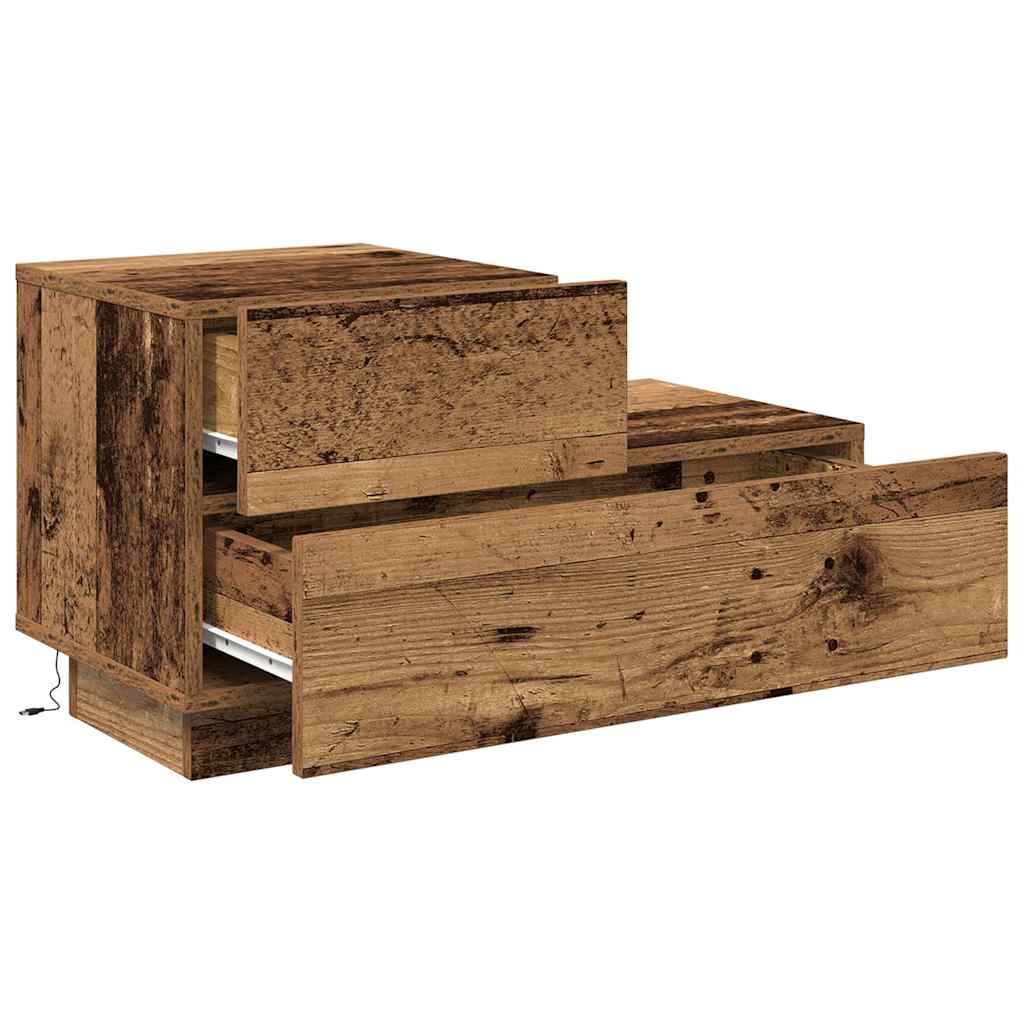 Bedside Cabinet Old Wood 70 x 36 x 40.5 cm Engineered Wood