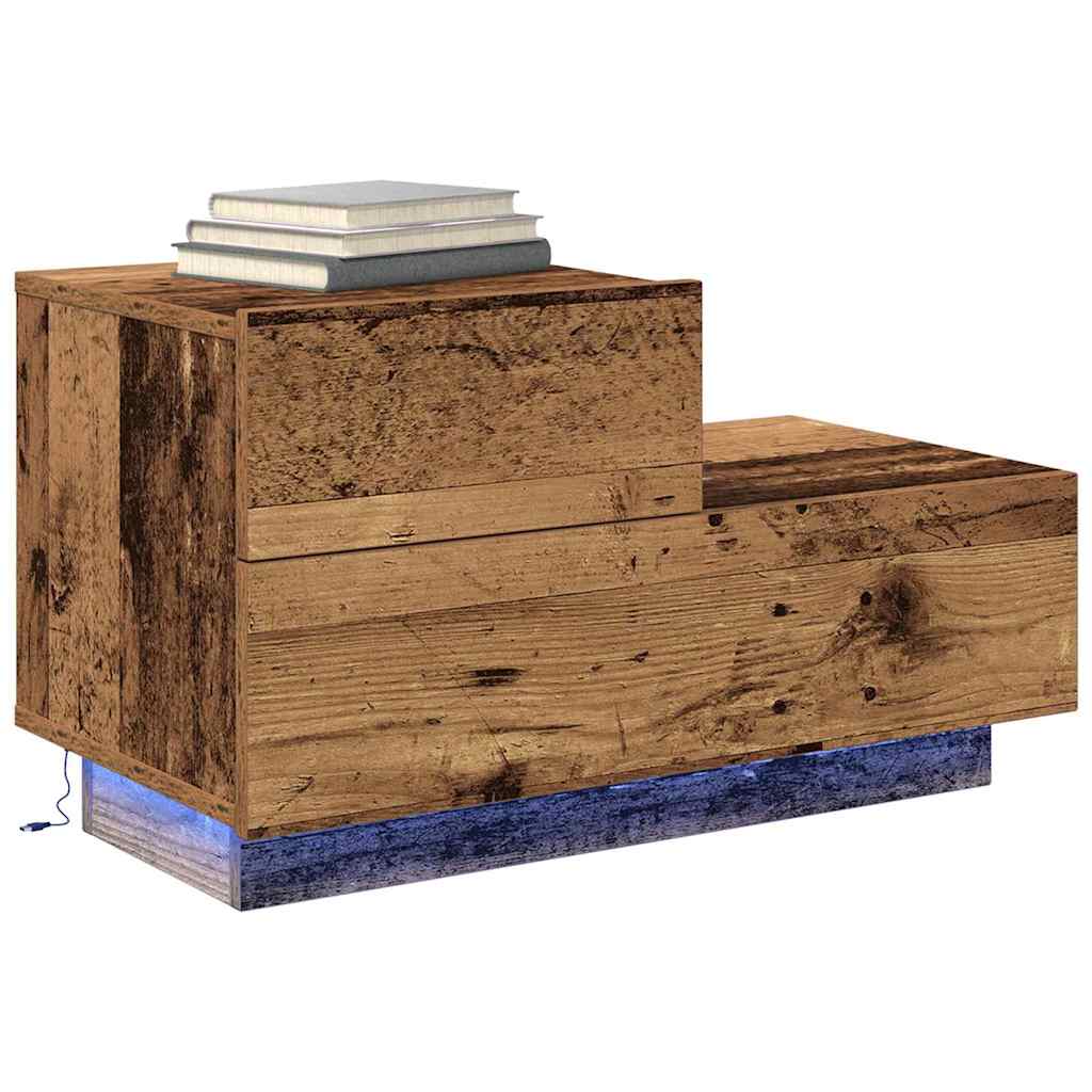 Bedside Cabinet Old Wood 70 x 36 x 40.5 cm Engineered Wood