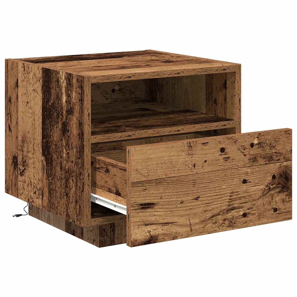 Bedside Cabinet Old Wood 40 x 39 x 37 cm Engineered Wood