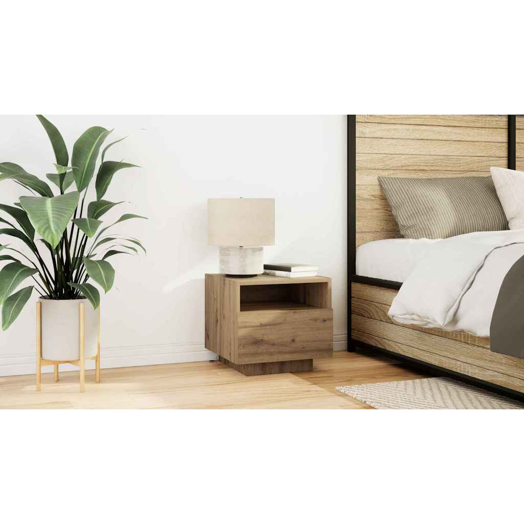 Bedside Cabinet Artisan Oak 40 x 39 x 37 cm Engineered Wood