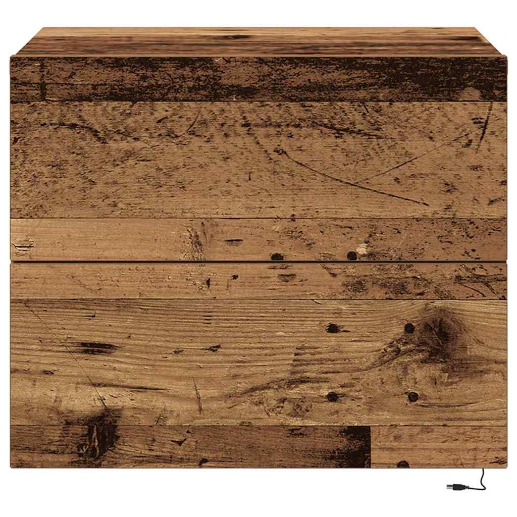 Bedside Cabinet Old Wood 50 x 39 x 41 cm Engineered Wood