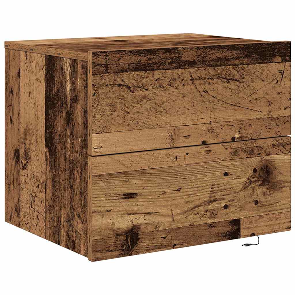 Bedside Cabinet 2 pcs Old Wood 50 x 39 x 41 cm Engineered Wood