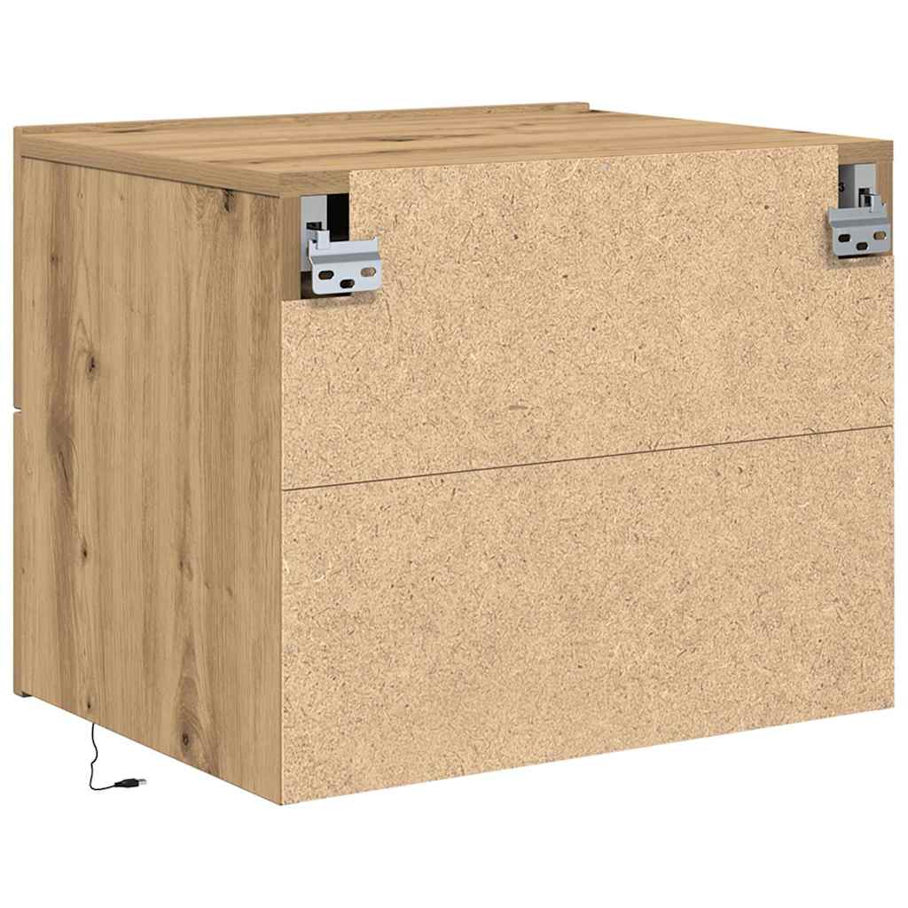 Bedside Cabinet with Drawer 2 pcs Artisan Oak 50 x 39 x 41 cm