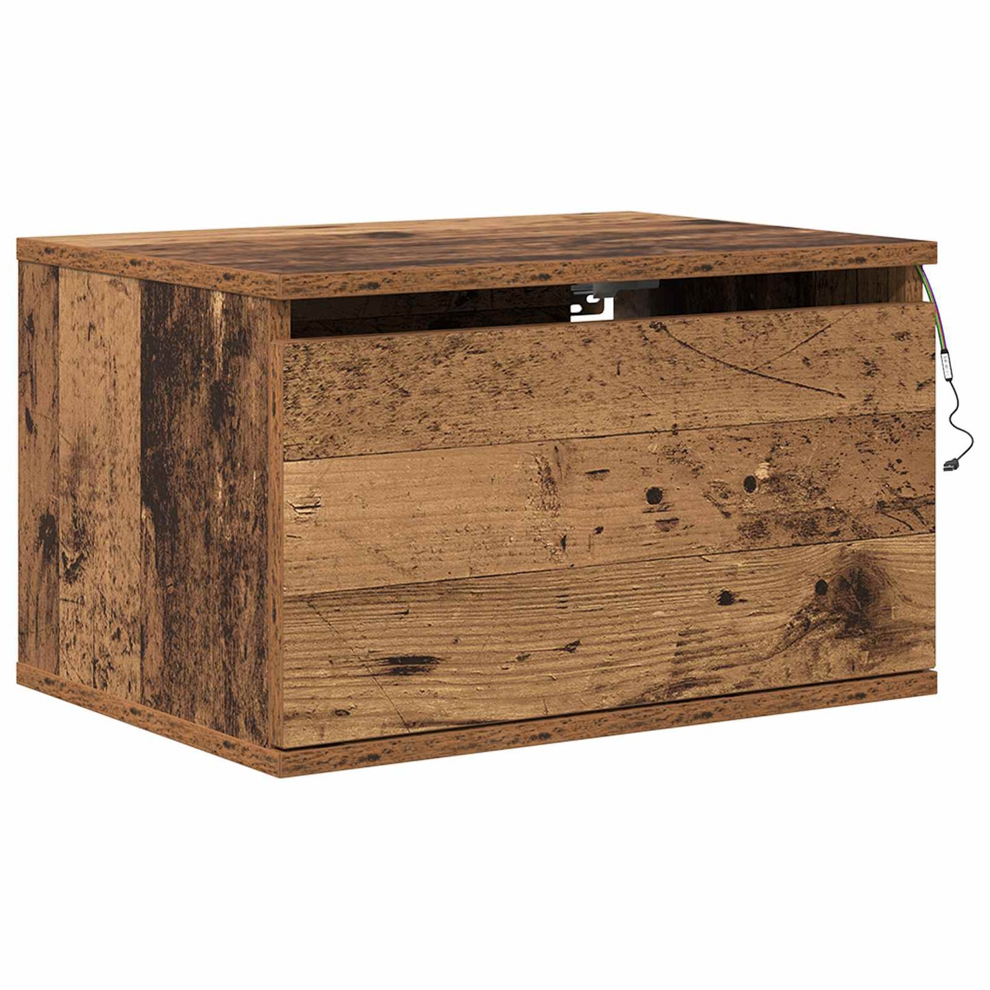 Wall-mounted Bedside Cabinet 2 pcs Old Wood Engineered Wood