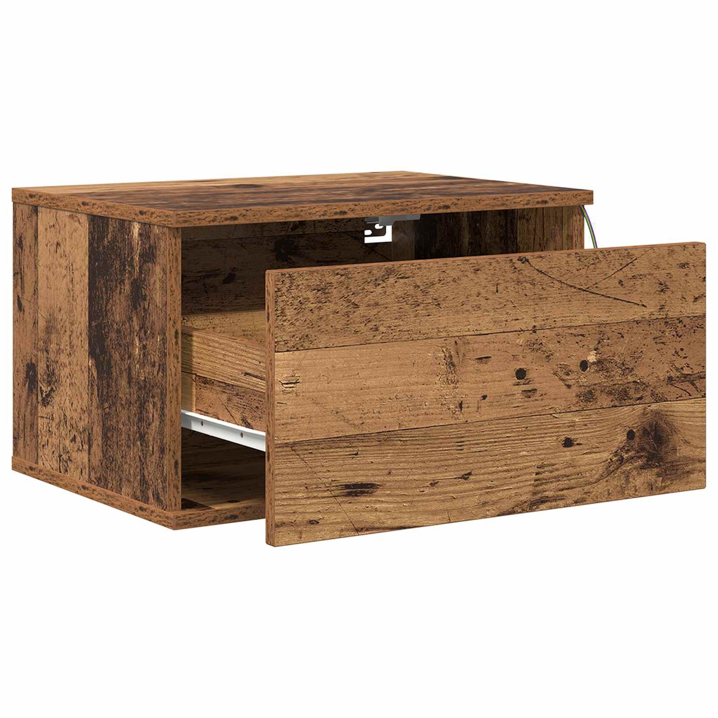 Wall-mounted Bedside Cabinet 2 pcs Old Wood Engineered Wood
