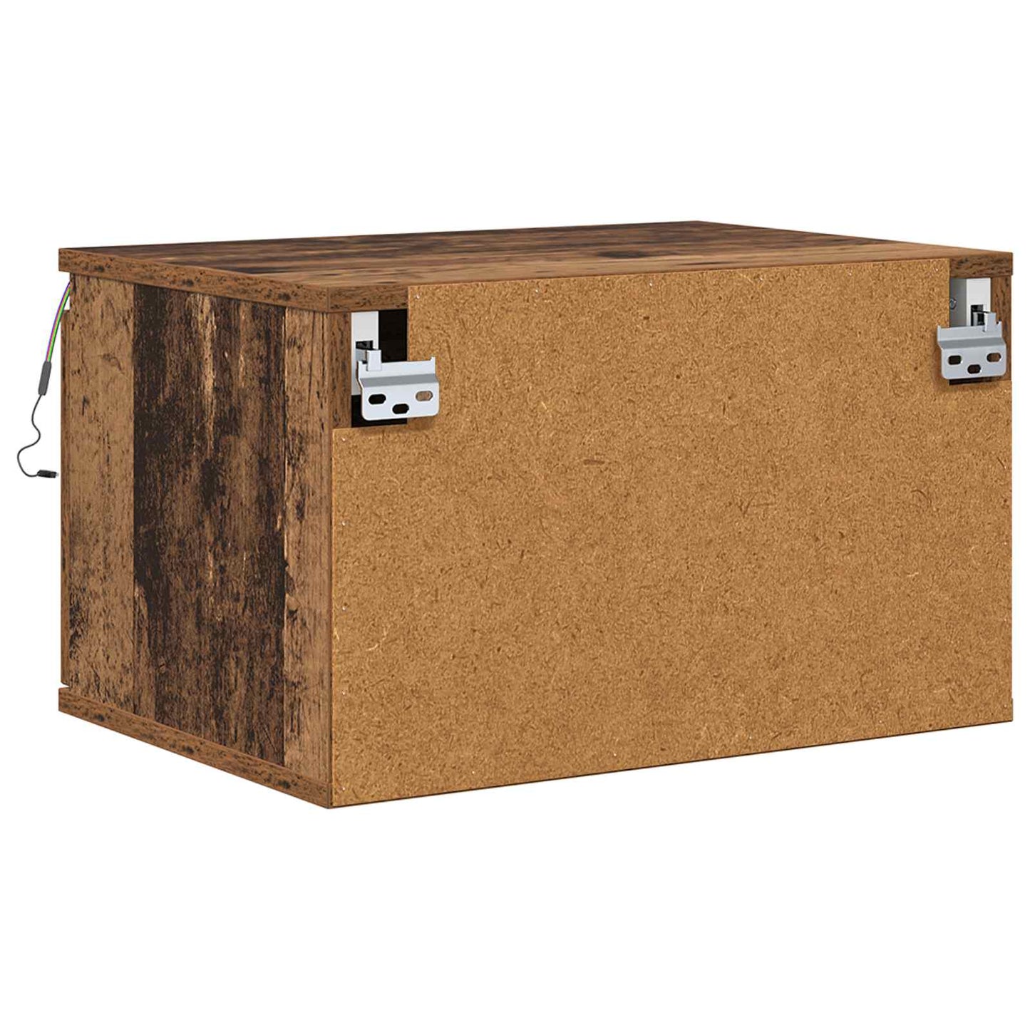 Wall-mounted Bedside Cabinet 2 pcs Old Wood Engineered Wood
