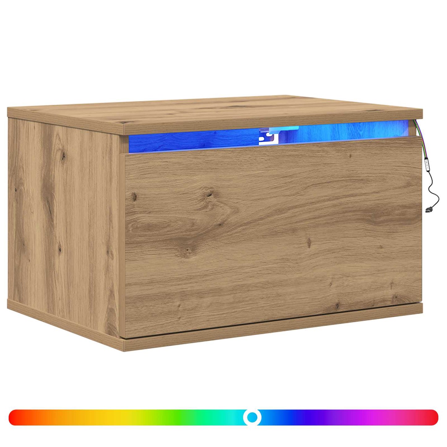 Wall-mounted Bedside Cabinet Artisan Oak 50 x 36 x 30 cm