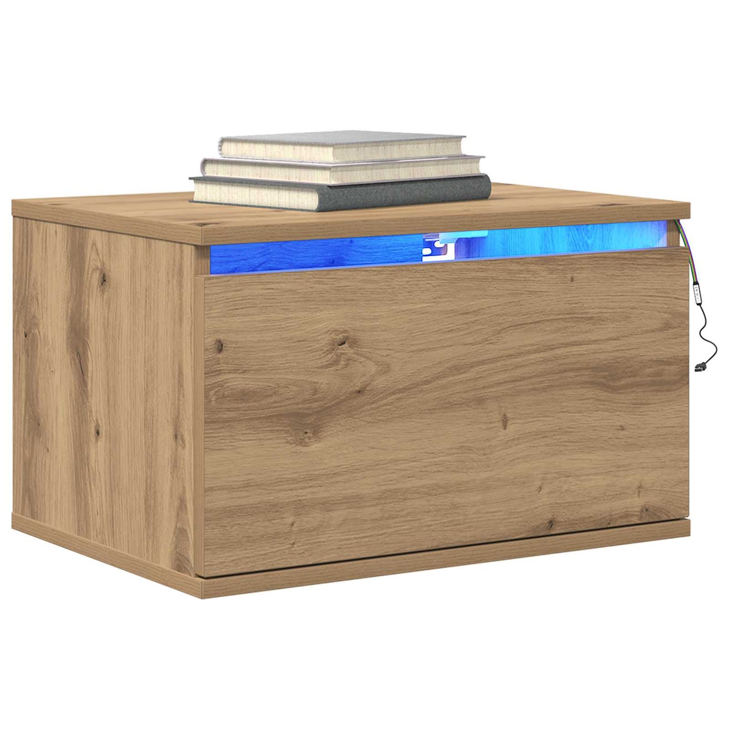 Wall-mounted Bedside Cabinet Artisan Oak 50 x 36 x 30 cm