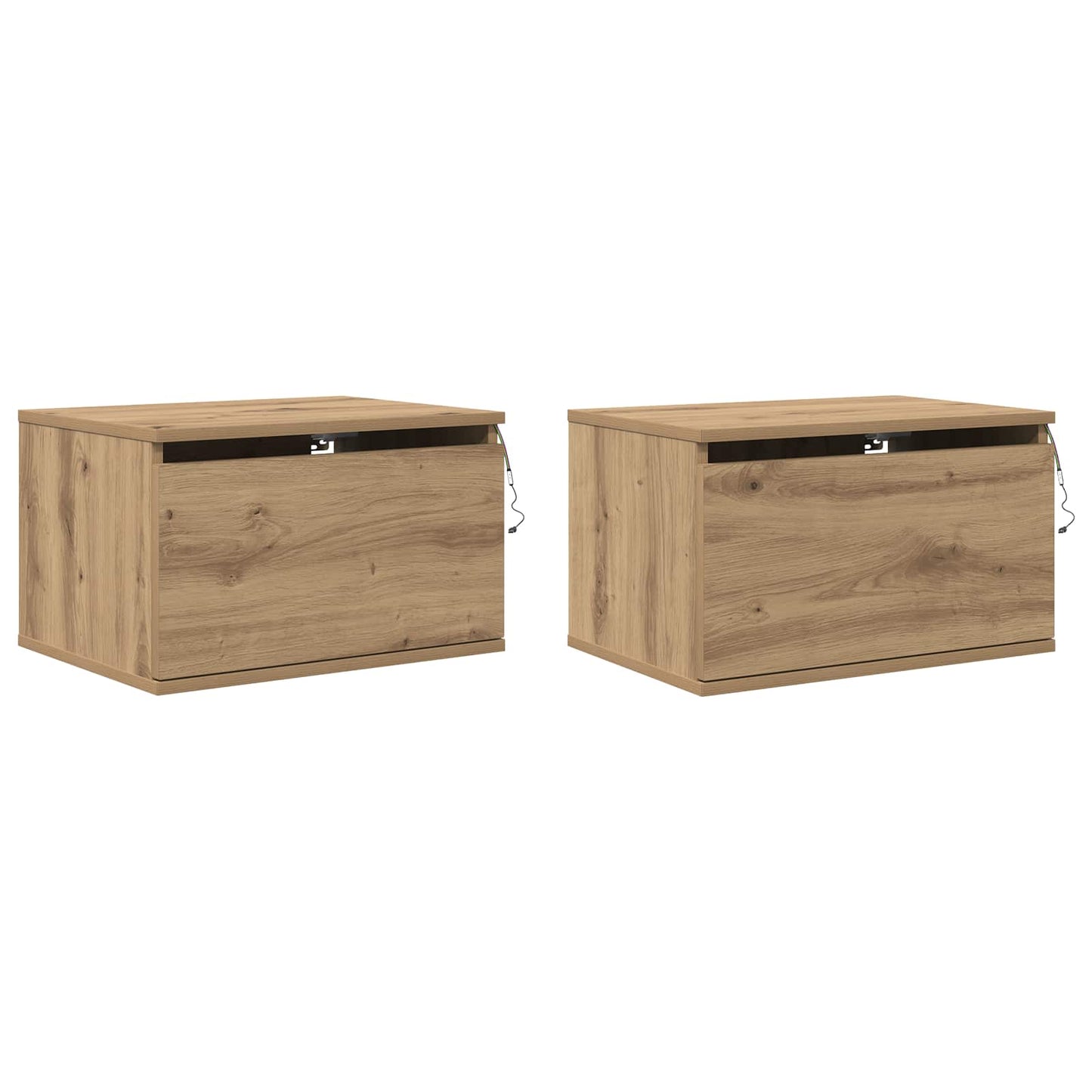 Wall-mounted Bedside Cabinet 2 pcs Artisan Oak 50 x 36 x 30 cm