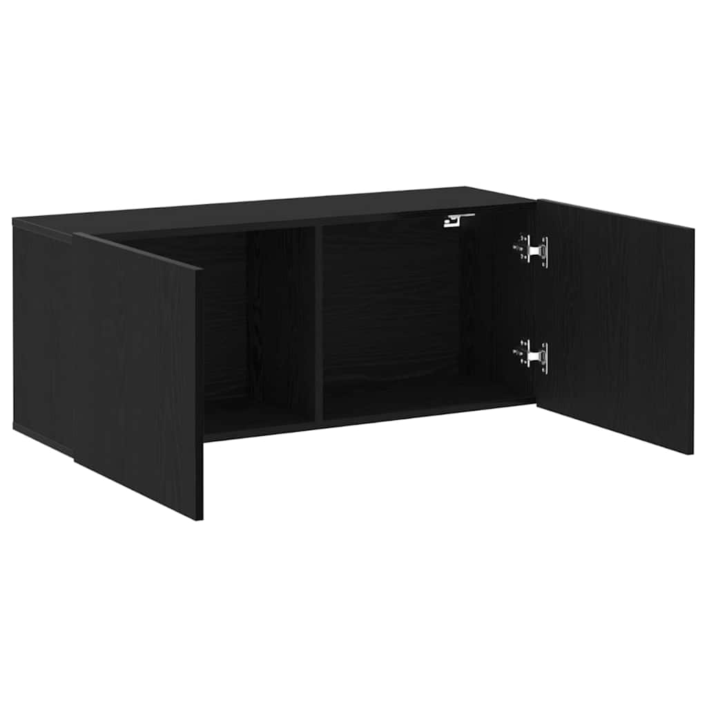 TV Cabinet Set Black Oak 100 x 30 x 41 cm Engineered Wood