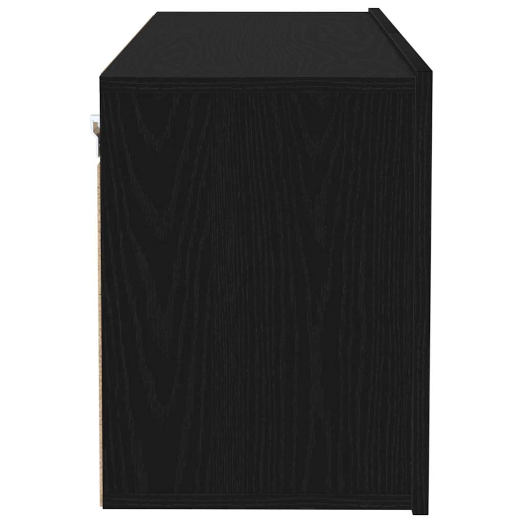 TV Cabinet Set Black Oak 100 x 30 x 41 cm Engineered Wood