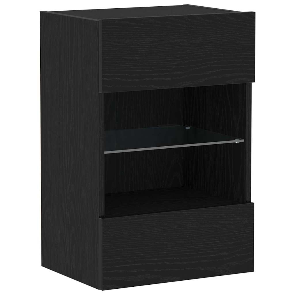 TV Cabinet Set 2 pcs Black 40 x 30 x 60.5 cm Engineered Wood