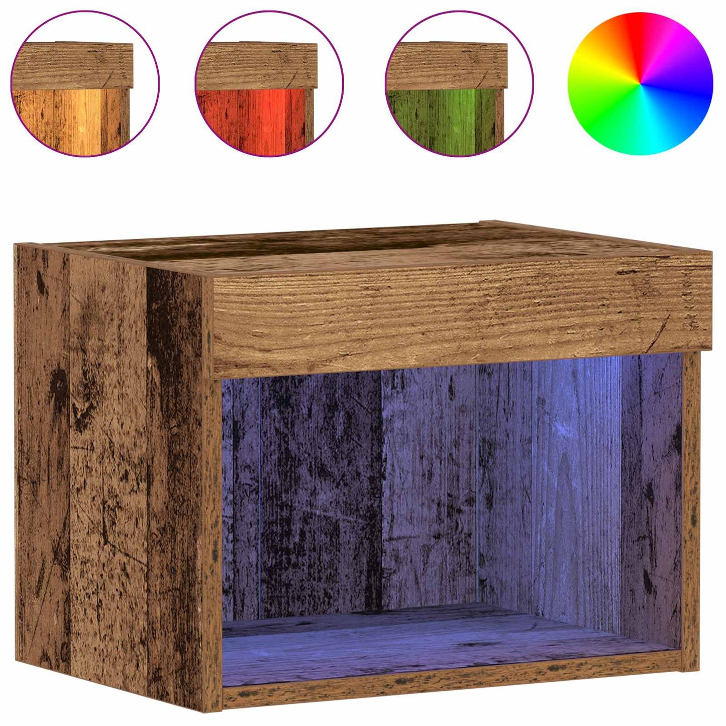 TV Cabinet Set Old Wood 40 x 30 x 30 cm Engineered Wood