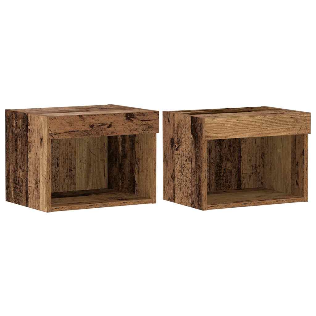 TV Cabinet Set 2 pcs Old Wood 40 x 30 x 30 cm Engineered Wood