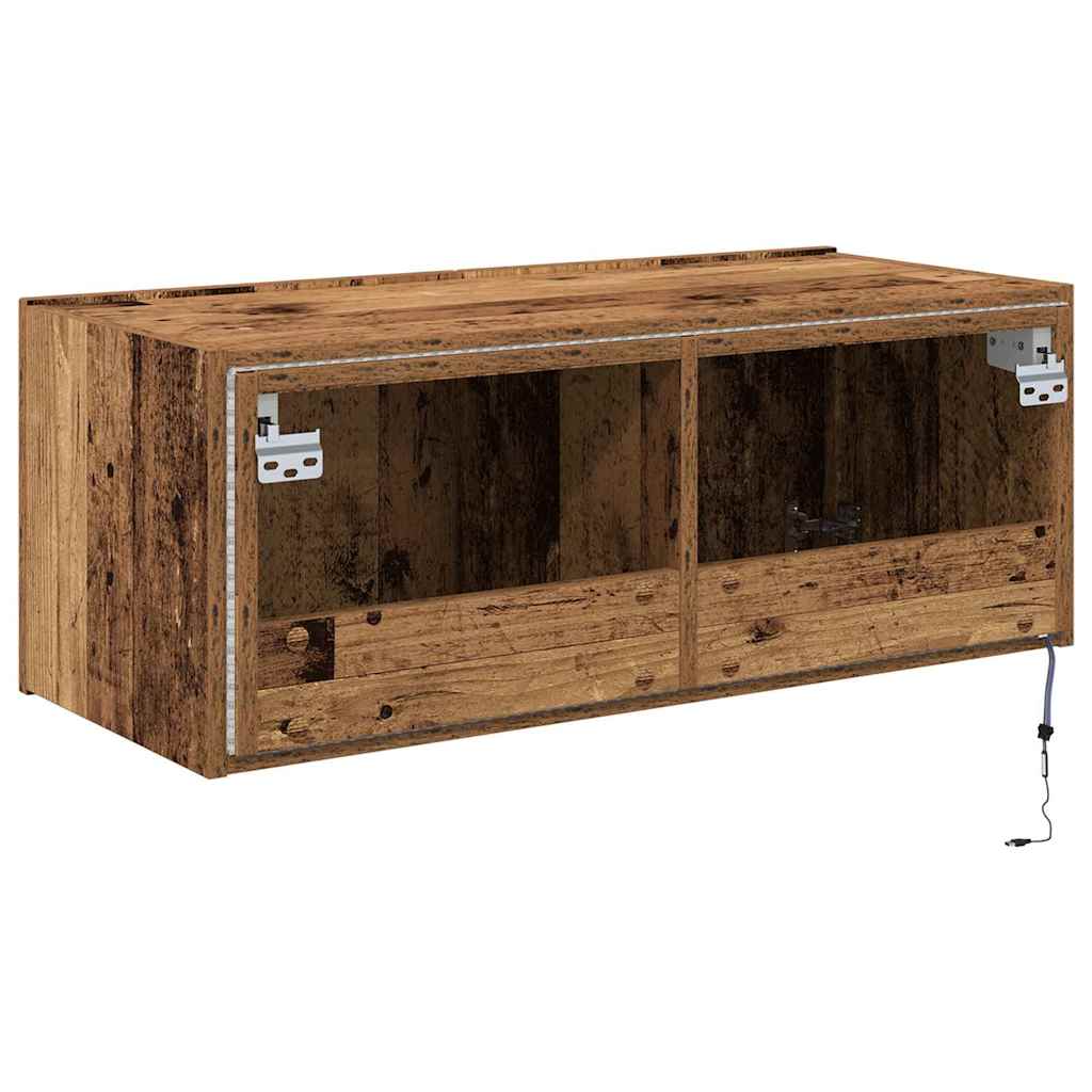 TV Wall Cabinet Old Wood 80 x 35 x 31 cm Engineered Wood
