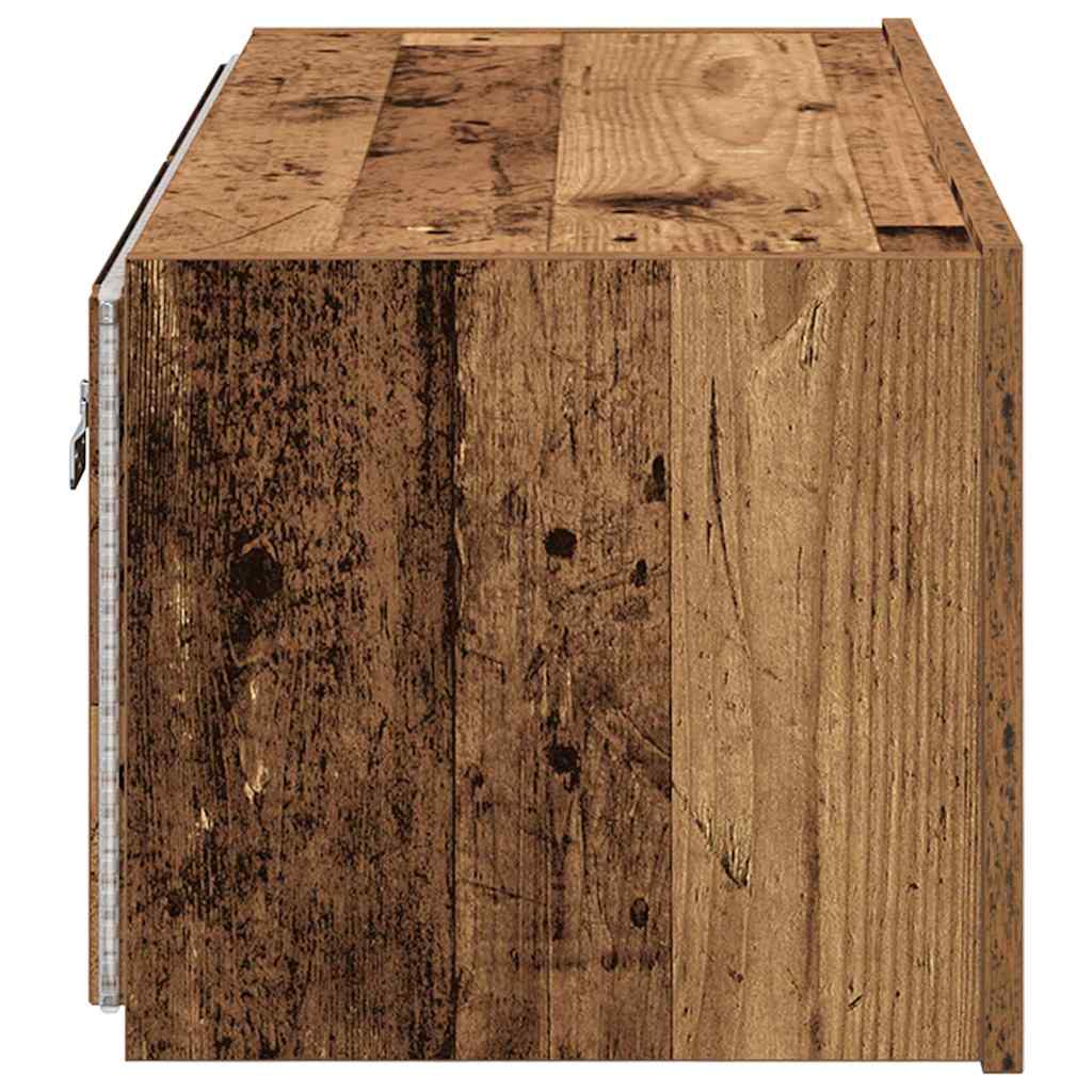 TV Wall Cabinet Old Wood 80 x 35 x 31 cm Engineered Wood