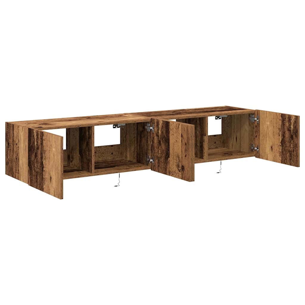 TV Wall Cabinet 2 pcs Old Wood 80 x 35 x 31 cm Engineered Wood