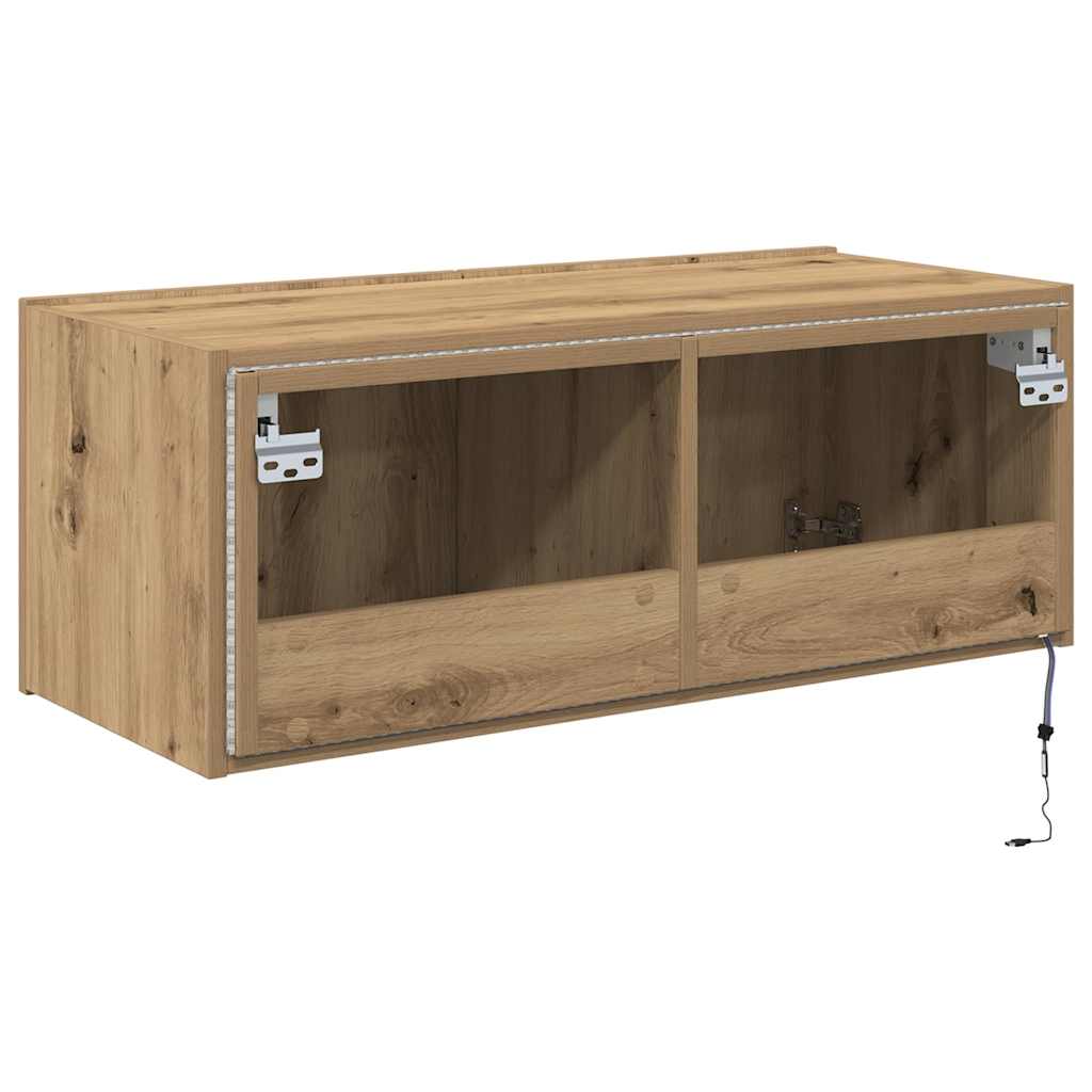 TV Wall Cabinet Artisan Oak 80 x 35 x 31 cm Engineered Wood