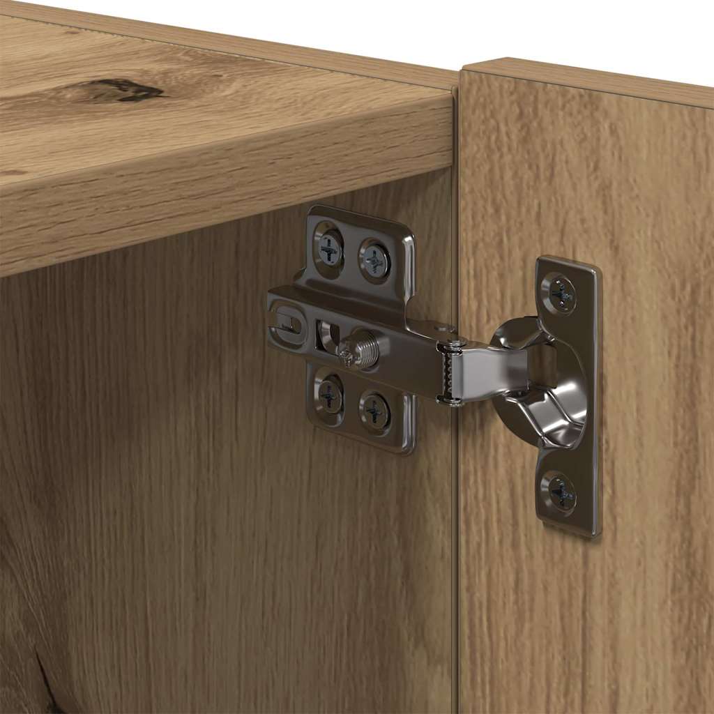 TV Wall Cabinet with LED 2 pcs Artisan Oak 80 x 35 x 31 cm