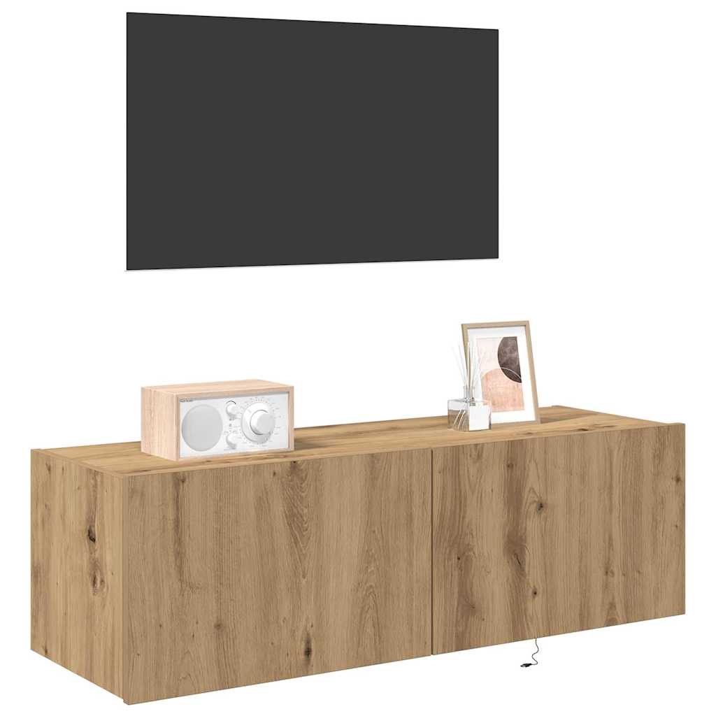 TV Wall Cabinet Artisan Oak 100 x 35 x 31 cm Engineered Wood